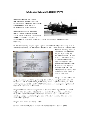 A preview of a PDF biography for Butterworth, Douglas